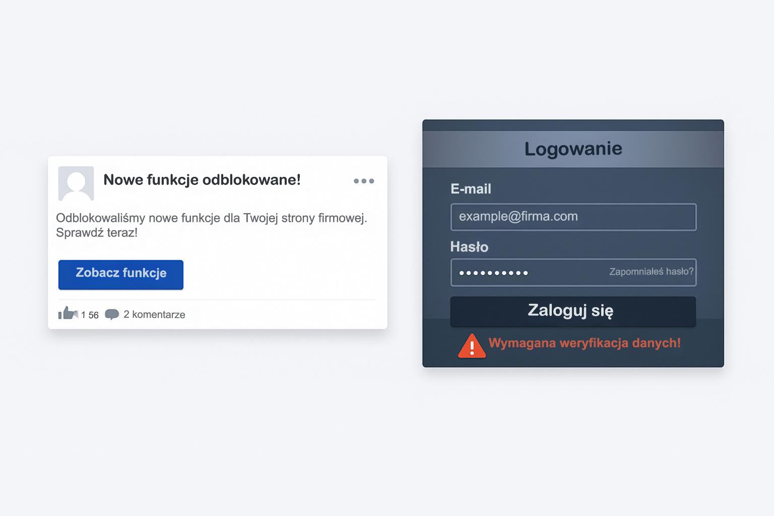Phishing Meta Business. Fałszywe funkcje strony firmowej jako przynęta